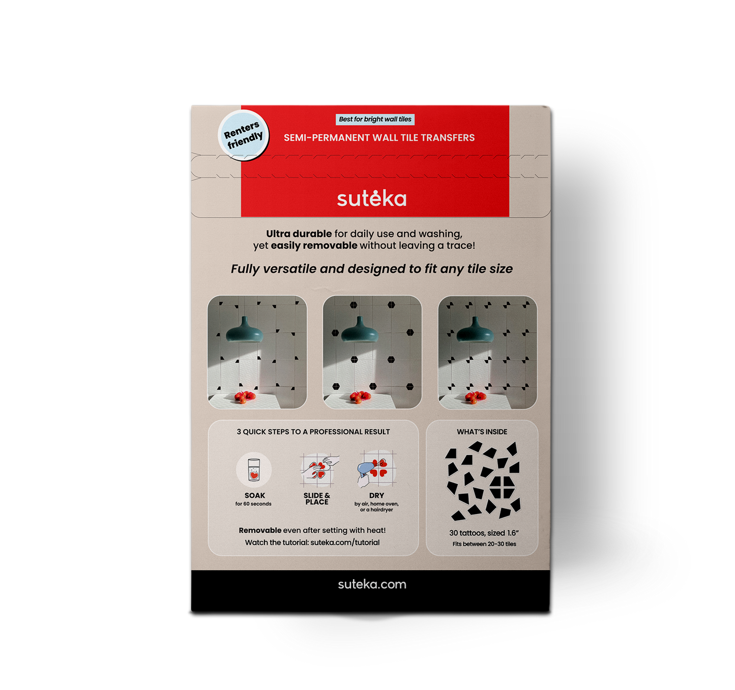 Nordic Tiles Black - Packed