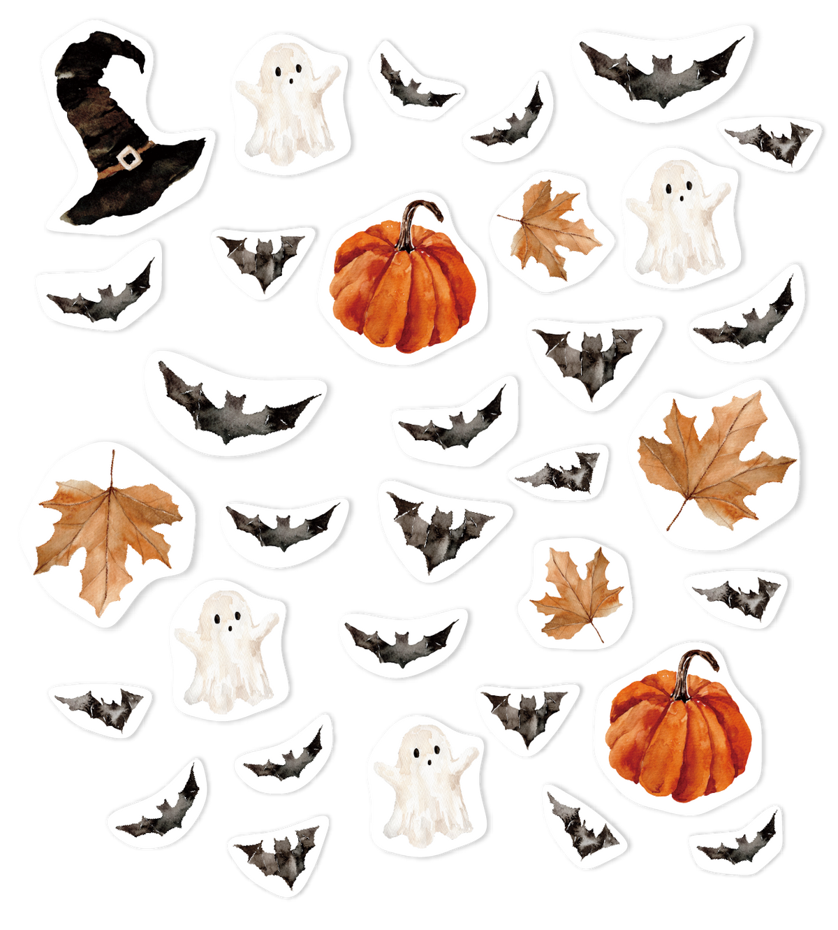 Bats semi-permanent tattoo decal sheet