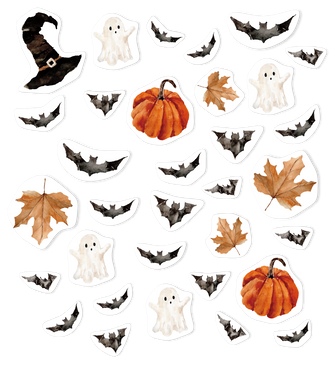 Bats semi-permanent tattoo decal sheet