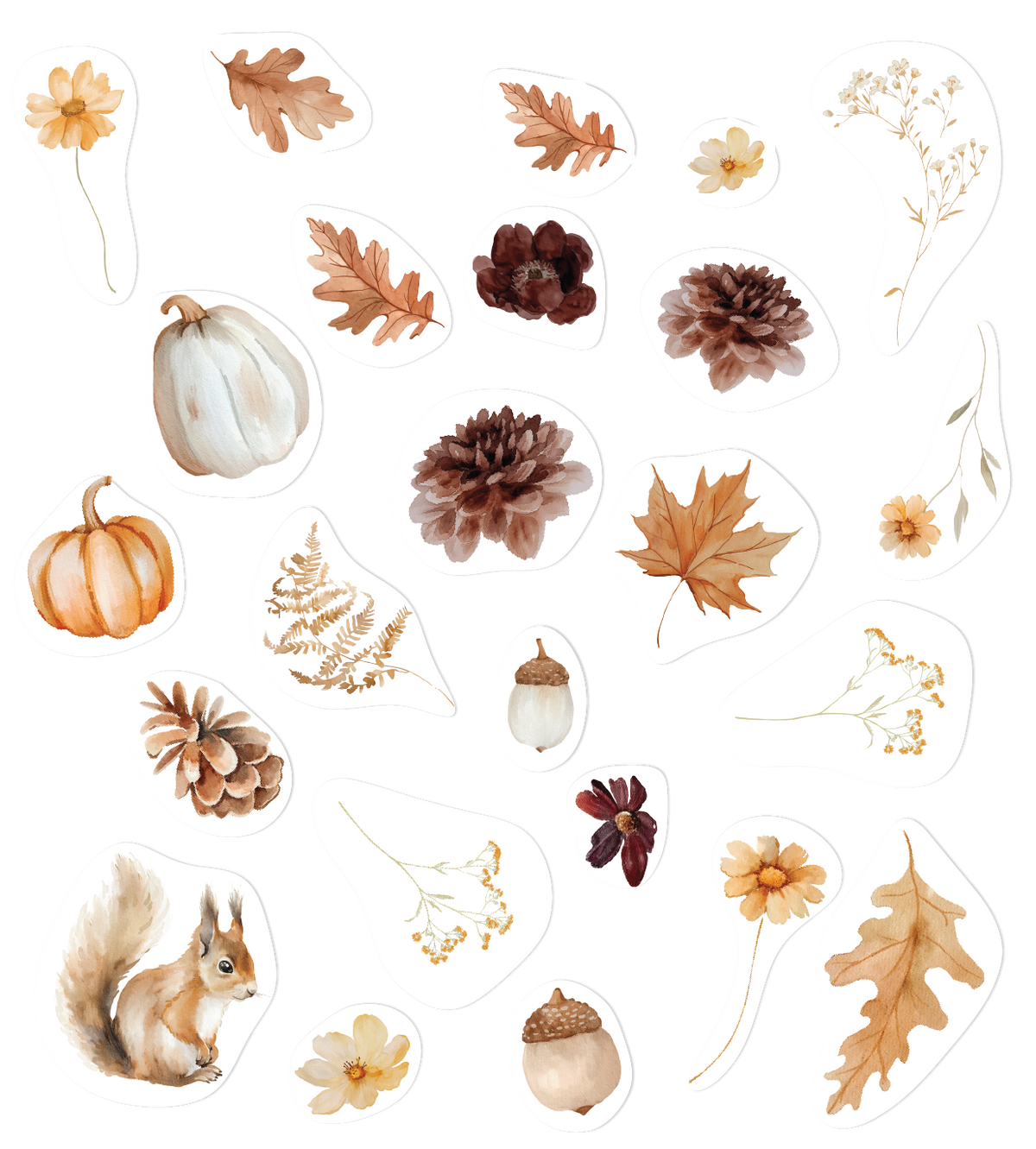 Autumn Botanicals semi-permanent tattoo decal sheet
