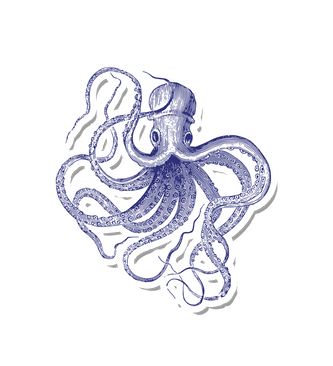 VIntage Ink Octopus